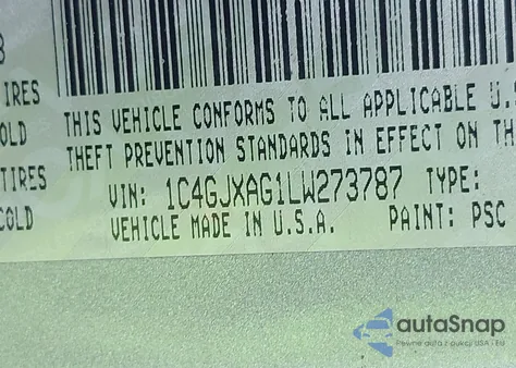 2020 Jeep Wrangler Sport S 4X4 from USA, damaged, VIN 1C4GJXAG1LW273787